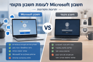 Read more about the article חשבון Microsoft לעומת חשבון מקומי – יתרונות וחסרונות
