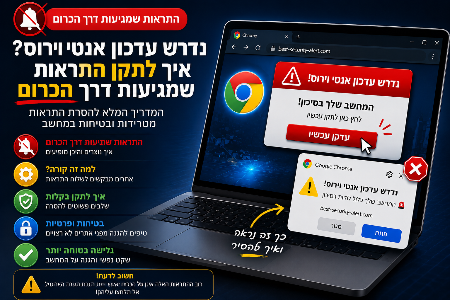Read more about the article נדרש עדכון אנטי וירוס – יש לך וירוס במחשב