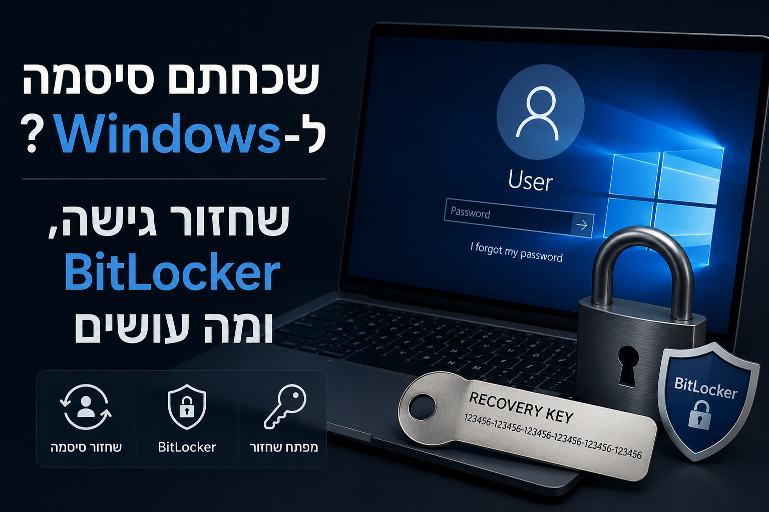 Read more about the article שכחתם סיסמה ל-Windows? שחזור, איפוס ו-BitLocker