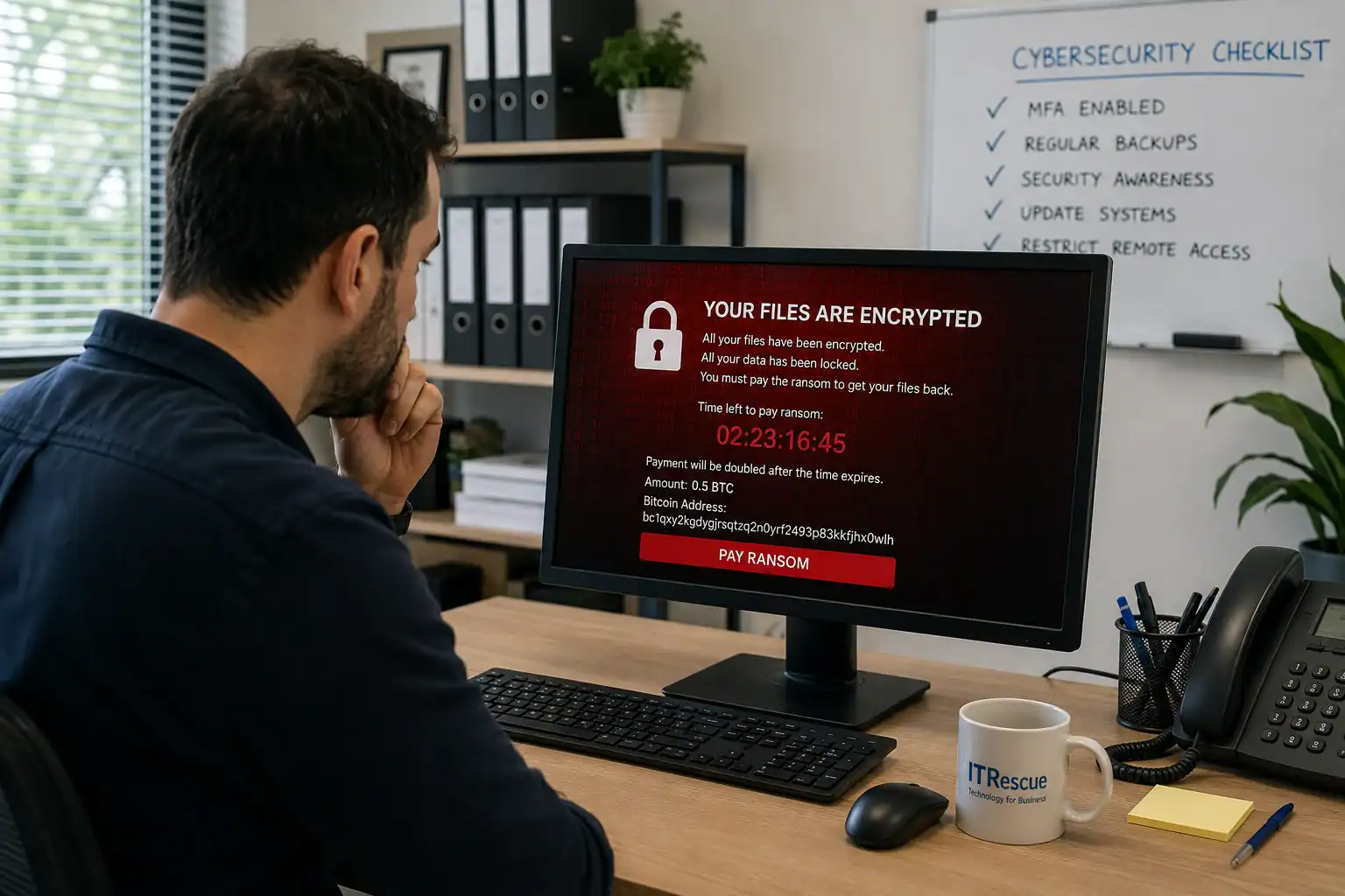 Read more about the article איך להגן על העסק שלכם מפני תקיפות כופרה (Ransomware) ב-2026